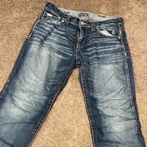 MENS Buckle Black Jeans relaxed fit